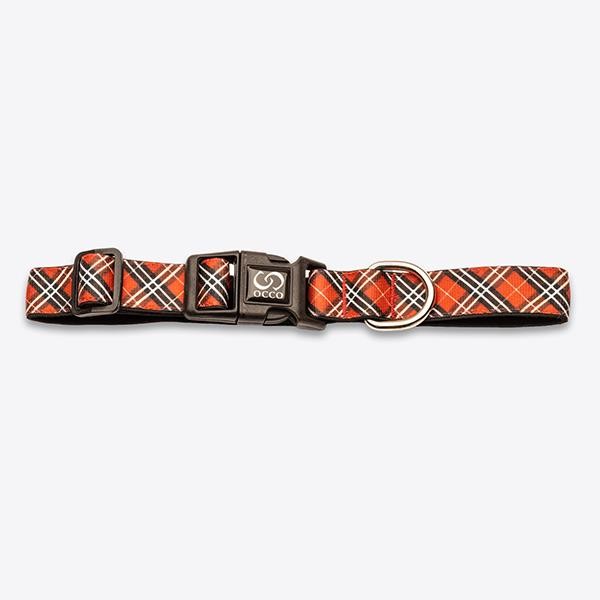 Occo Scarlet Plaid Köpek Boyun Tasması S