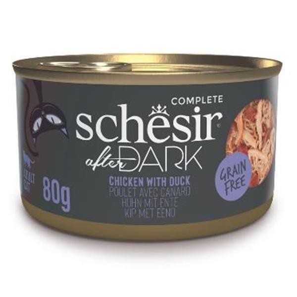 Schesir After Dark Tavuklu ve Ördekli Konserve Kedi Maması 80gr 6lı