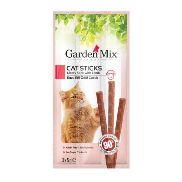 Gardenmix Kuzu Etli Sticks Kedi Ödülü 5gr 3lü