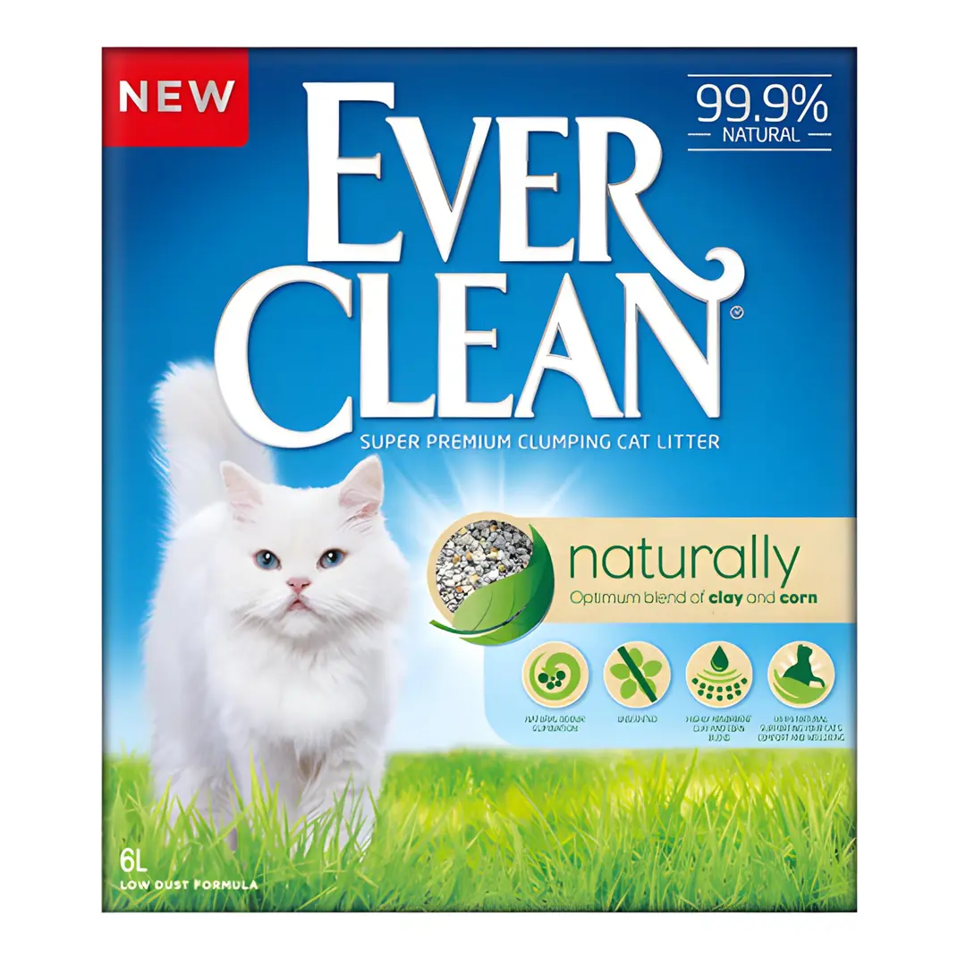 Ever Clean Naturally Doğal Parfümsüz Topaklanan Kedi Kumu 6Lt