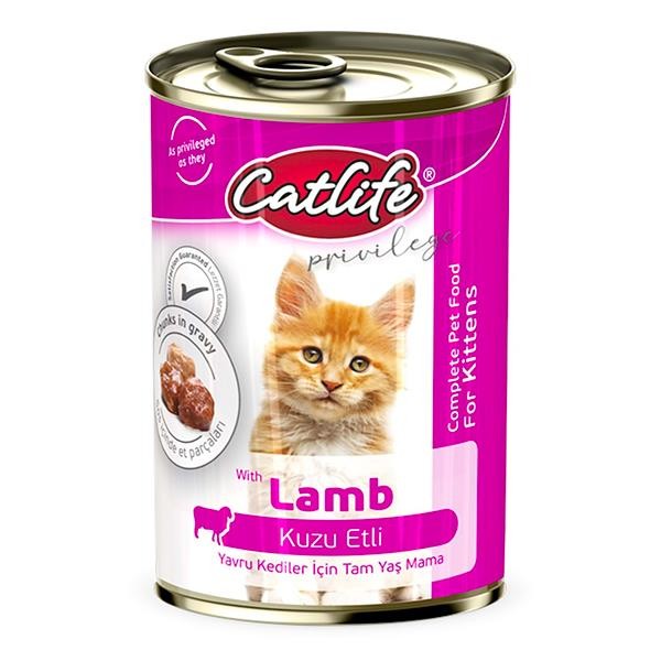 Catlife Kuzu Etli Yavru Kedi Konservesi 400Gr - 
