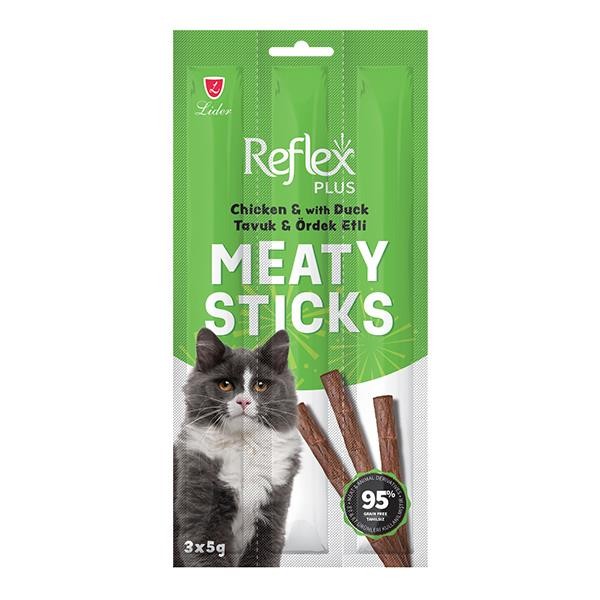 Reflex Plus Hindili ve Kuzulu Tahılsız Kedi Ödülü Çubuğu 15gr 3lü Paket