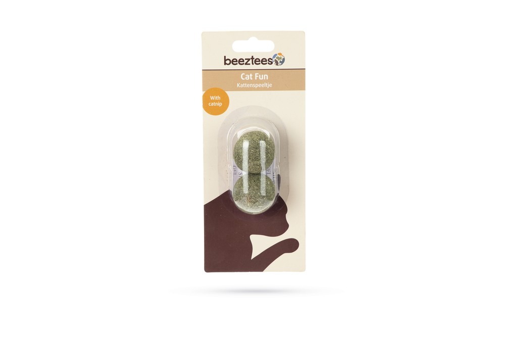 Beeztees Kedi Oyuncağı, Kediotu Topu, 2 Adet, 3,5cm