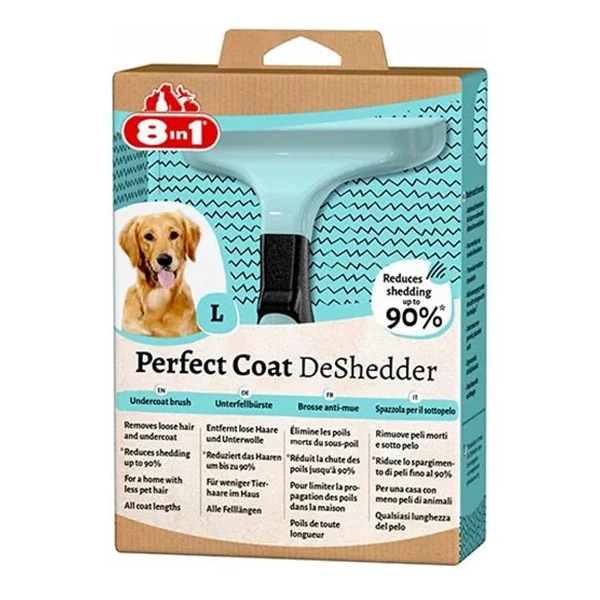 8 in 1 Perfect Coat DeShedder Köpek Tarağı L