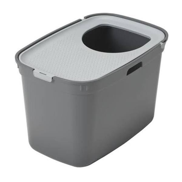 Moderna Top Cat Koyu Gri Kapalı Kedi Tuvalet Kabı 59cm