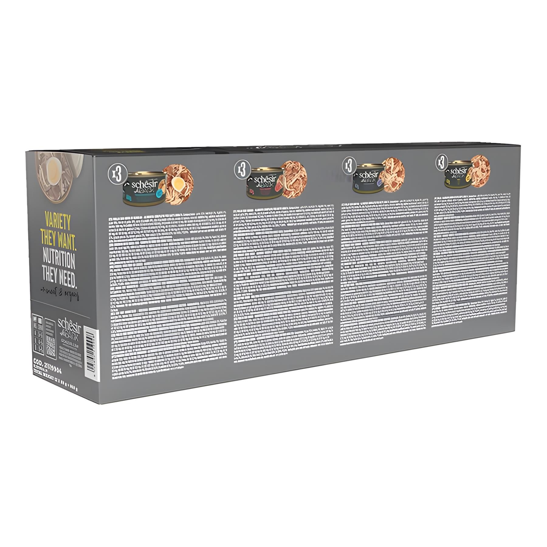 Schesir After Dark Et Suyunda Karışık Lezzetler Yetişkin Kedi Konservesi 12x80gr