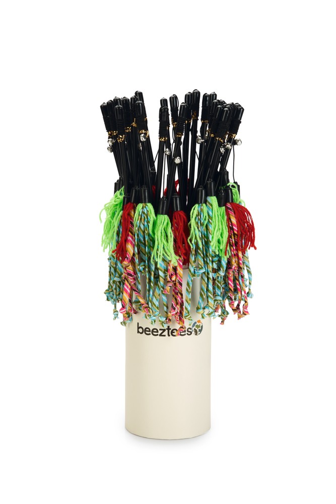 Beeztees Kedi Oltası, Zilli, Yün İpler Uc, Uzun Dayanıklı ip-70cm, Çeşitli Renklerde, 50cm