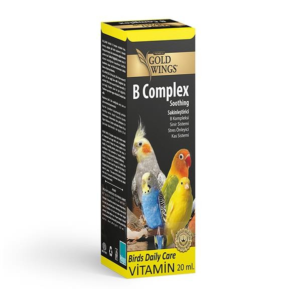 Gold Wings Premium B Complex Vitamin Kuşlar İçin Stres Önleyici 20ml
