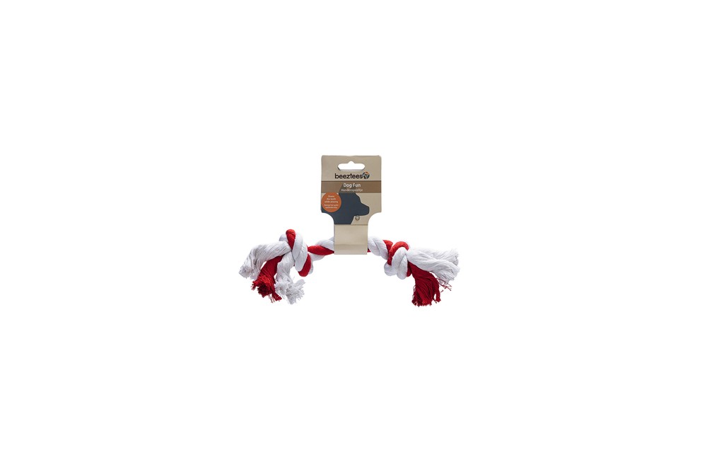 Beeztees Köpek Oyuncağı, Çift Düğümlü Diş İpi, Pamuk İplerden, 18x4x4cm, 125gr