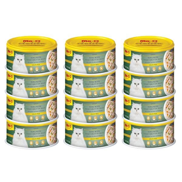 Me-O Delite Jelly Ton Balığı ve Sebzeli Konserve Kedi Maması 80gr 12li