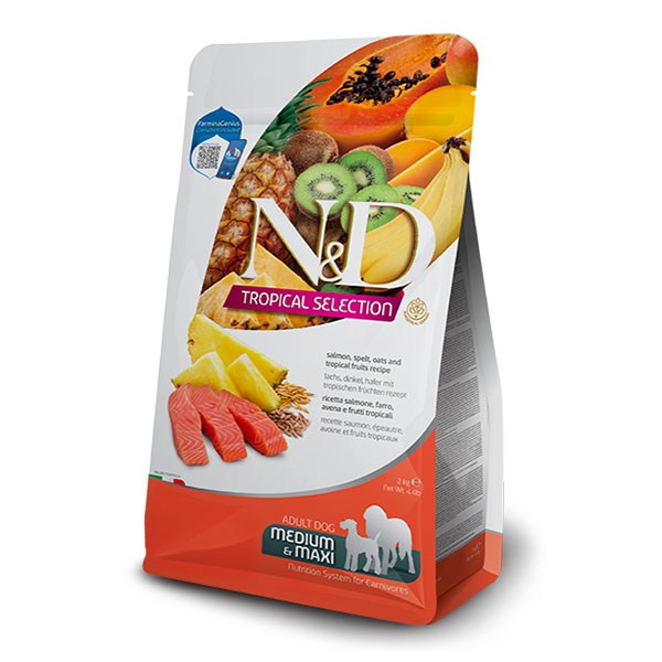 ND Tropical Selection Somonlu Orta ve Büyük Irk Yetişkin Köpek Maması 2Kg