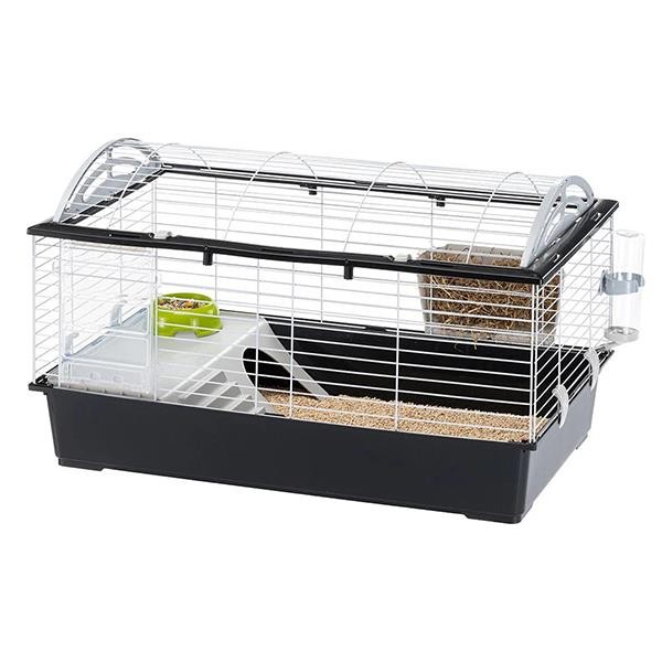 Ferplast Casita 100 Tavşan ve Guinea Pig Kafesi Siyah 96x57x56Cm