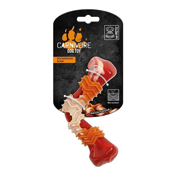 M-Pets Carnivore Boomerang Bone Köpek Oyun Kemiği Pastırma Aromalı Kırmızı