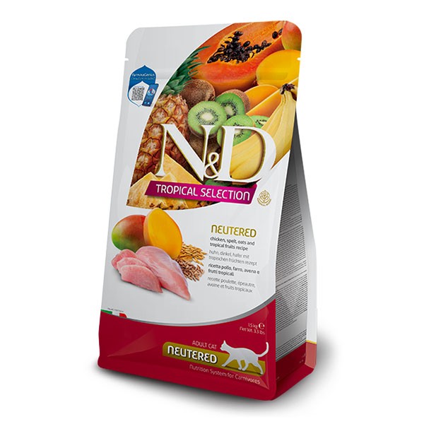 ND Tropical Selection Tavuklu Kısırlaştırılmış Yetişkin Kedi Maması 10Kg