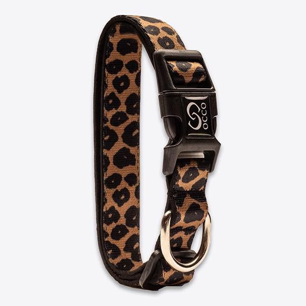 Occo Sienna Leopard Köpek Boyun Tasması M