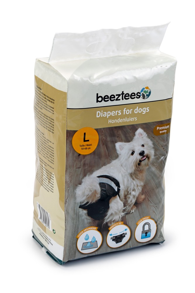 Beeztees Köpek Alt Bezi, Mükemmel Uyum, Kullan-At, Siyah, 10 Adet, L