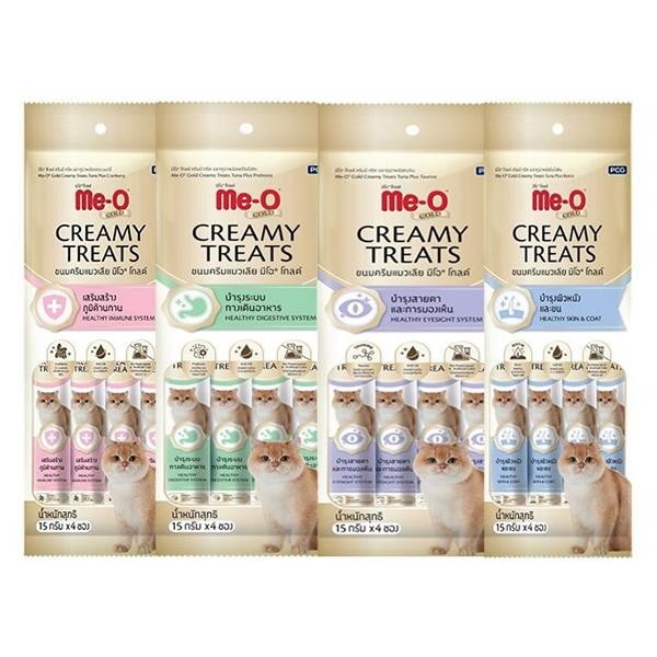 Me-O Gold Creamy Karışık Krema Kedi Ödülü 15gr 4lü 4 Paket