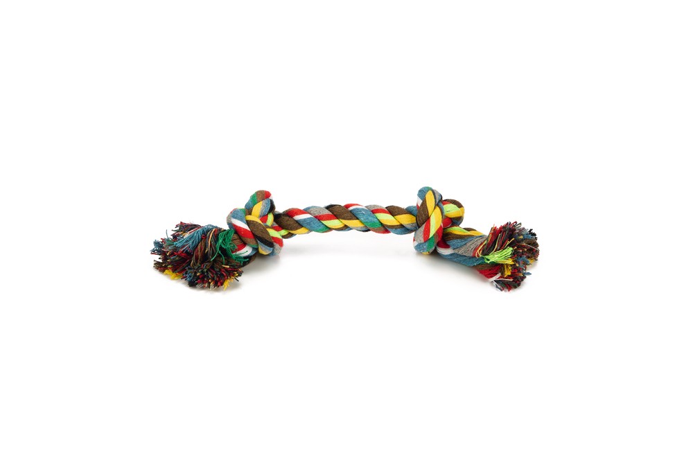 Beeztees Köpek Oyuncağı, Çift Düğümlü Diş İpi, Pamuk İplerden, 28x7x7cm, 125gr