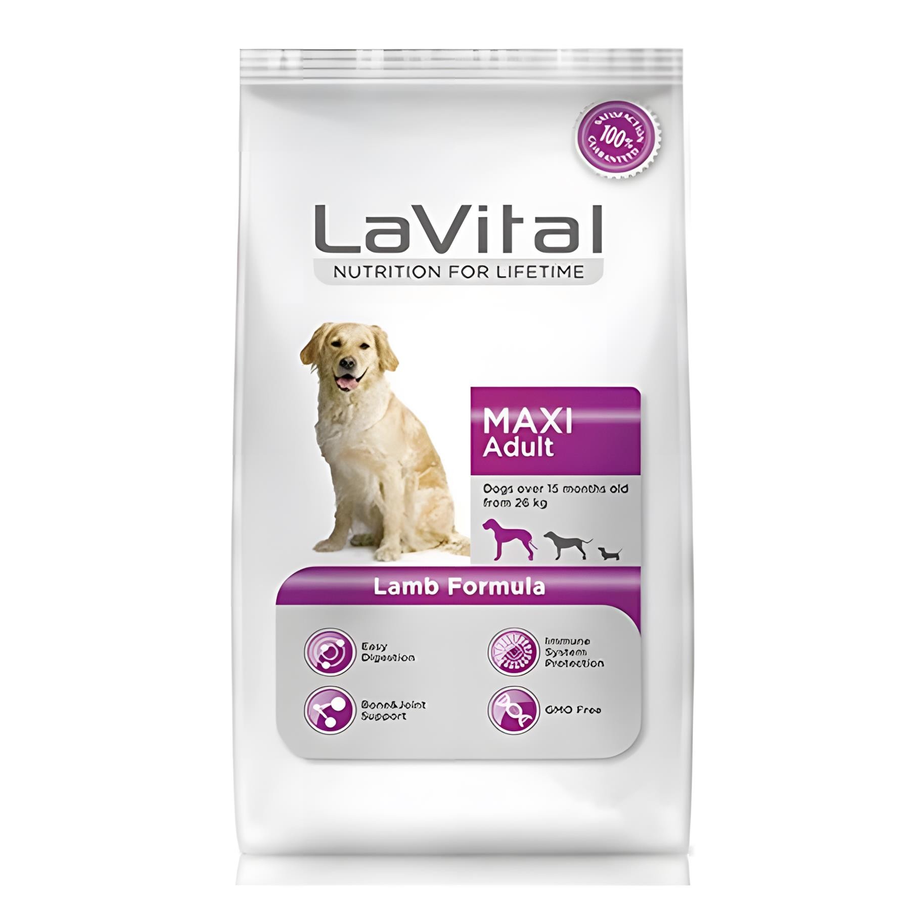 LaVital Kuzu Etli Büyük Irk Yetişkin Köpek Maması 12+3 Kg