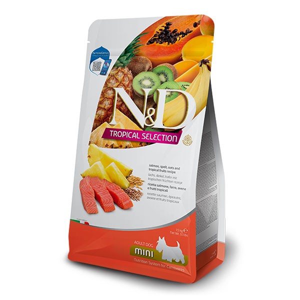 ND Tropical Selection Somonlu Mini Irk Yetişkin Köpek Maması 5Kg