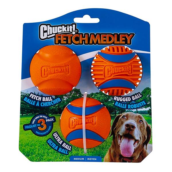 Chuckit Fetch Medley Gen 3 Köpek Oyun Topu Orta Boy 3lü