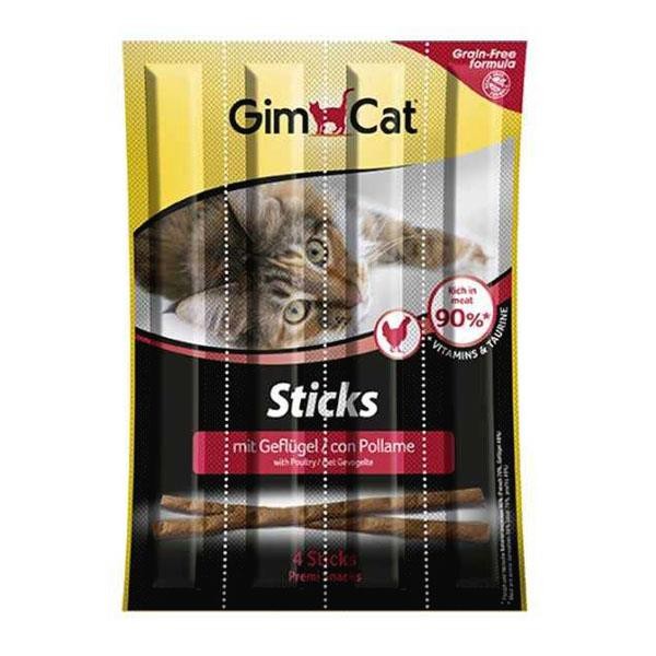Gimcat Sticks Kümes Hayvanlı Tahılsız Kedi Ödülü 4'lü