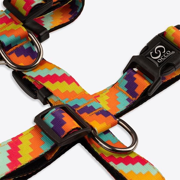 Occo Amber Zigzag H-Harness Köpek Göğüs Tasması Small