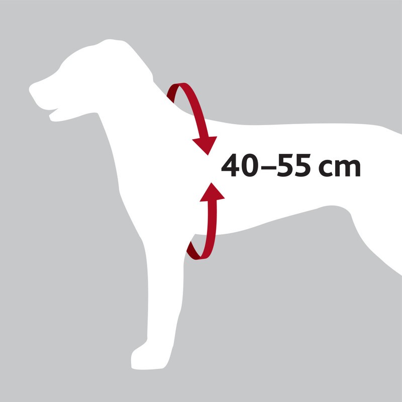 Trixie Köpek Emniyet Kemeri ve Göğüs Tasması 40-55cm 17mm Siyah S-M