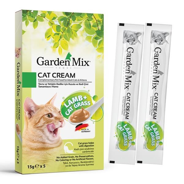 Gardenmix Kuzu ve Kedi Otlu Kedi Krema Ödülü 75gr 5li Paket