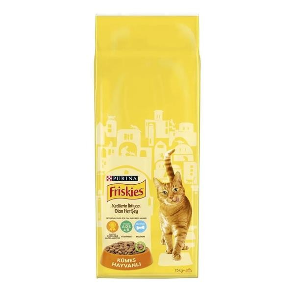 Friskies Kümes Hayvanlı Yetişkin Kedi Maması Paketten Bölme 1 Kg