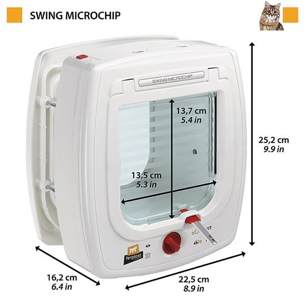 Ferplast Swing Microchip Mikroçipli Brown Kedi Kapısı