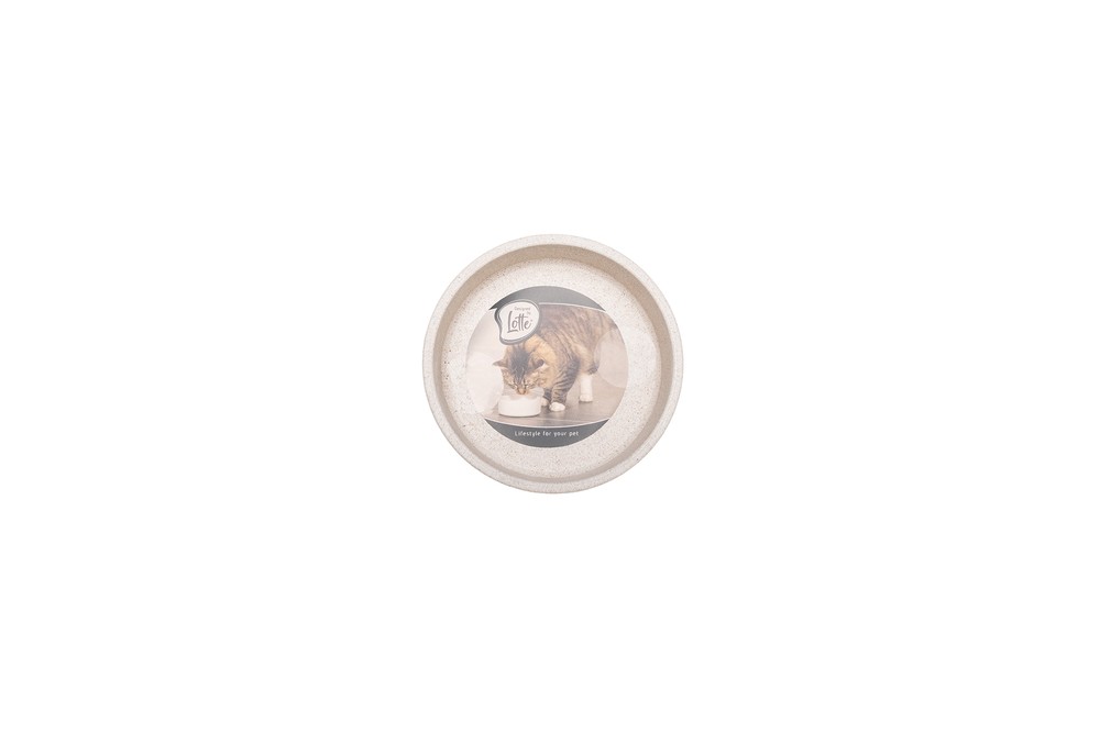 Beeztees DBL Kedi Mama Su Kabı, Bambu, Bej 12cm, 250ml