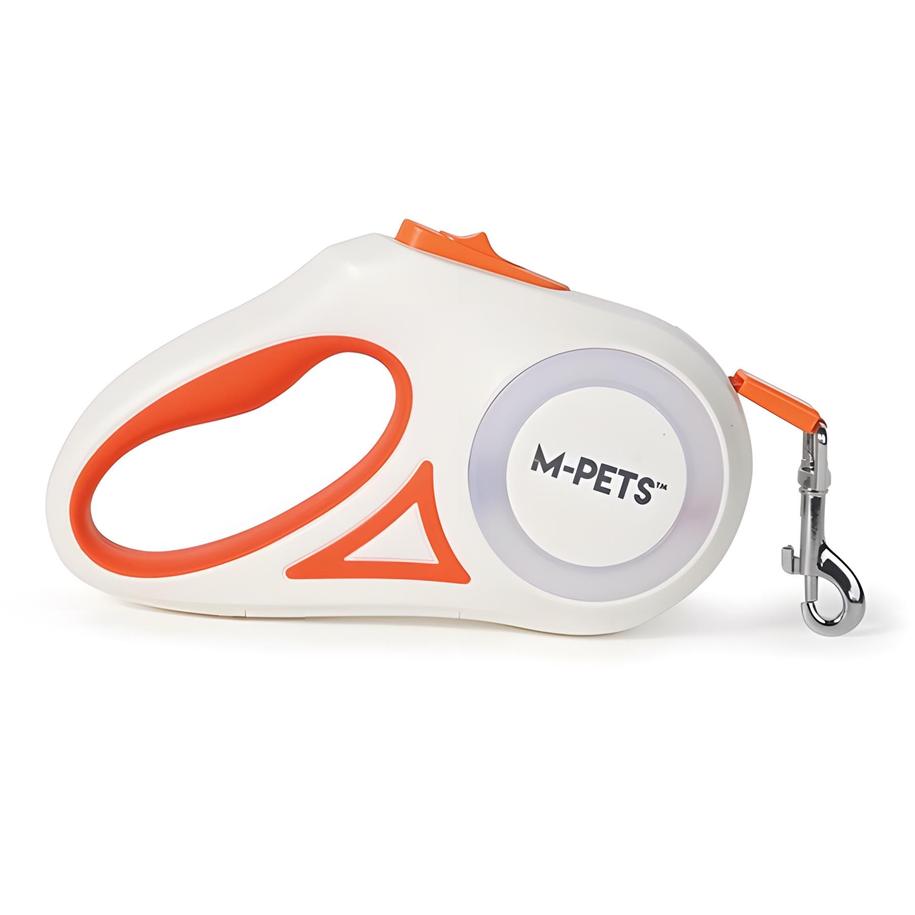 M-Pets Flash Ledli Otomatik Gezdirme Tasması Şerit 3 Metre Turuncu