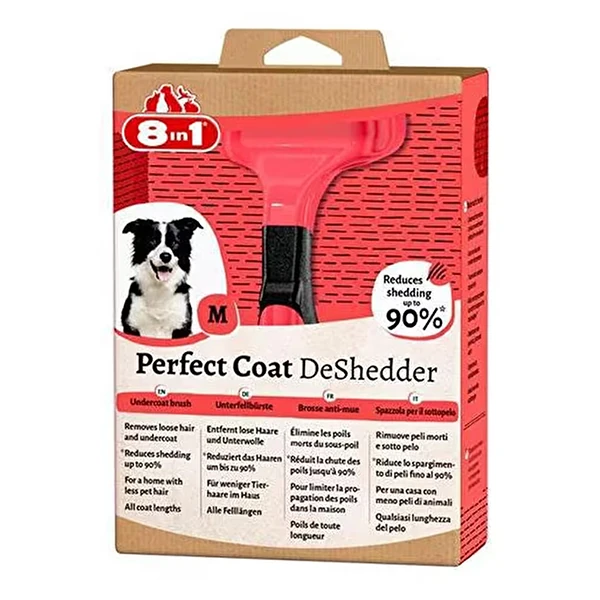 8 in 1 Perfect Coat DeShedder Köpek Tarağı M