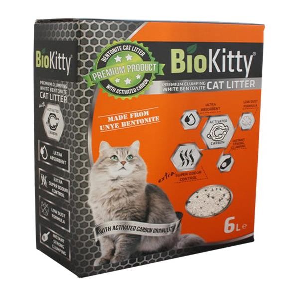 BioKitty Aktif Karbonlu Kedi Kumu 6Lt