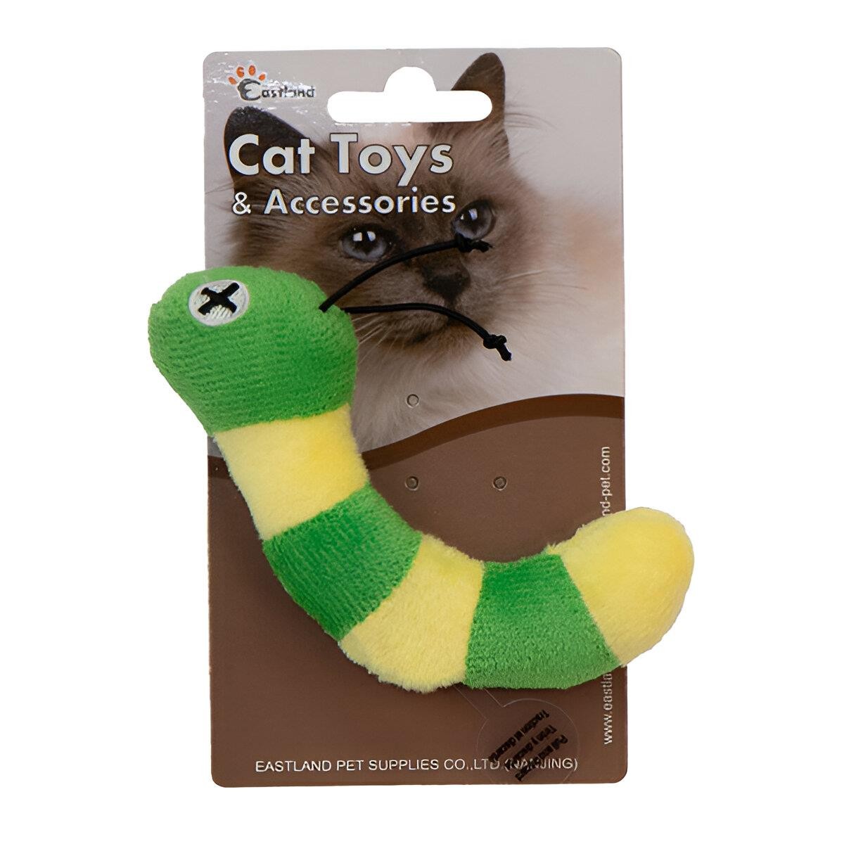 Eastland Catnipli Dijital Sesli Peluş Tırtıl Kedi Oyuncağı 13cm