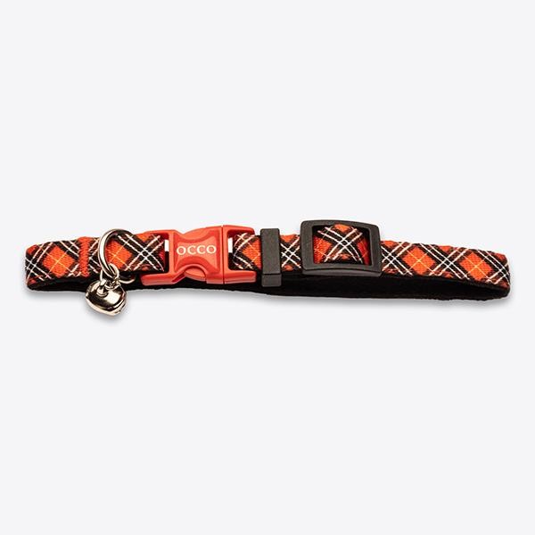 Occo Scarlet Plaid Safety Kedi Boyun Tasması