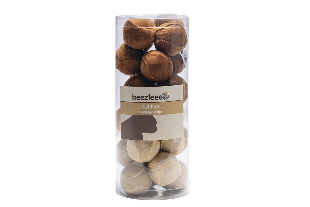 Beeztees Kedi Oyuncağı, Top, Peluş, Çeşitli Renklerde, 4cm