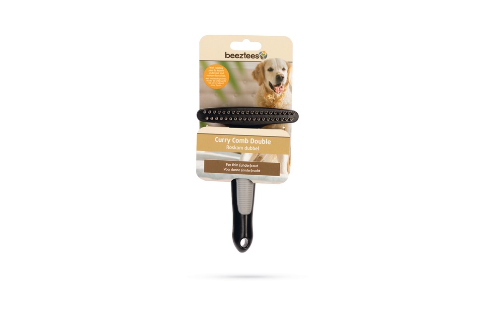 Beeztees Sık Alt Kürklü Köpek Tarağı, Çift Sıralı, 16,5cm , 16,5x10,5x3cm
