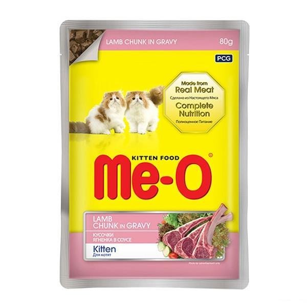 Me-O Pouch Kuzu Etli Yavru Kedi Maması 80gr 12li