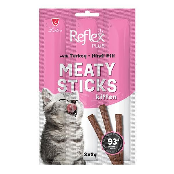 Reflex Plus Hindili Tahılsız Yavru Kedi Ödülü Çubuğu 9gr 3lü Paket