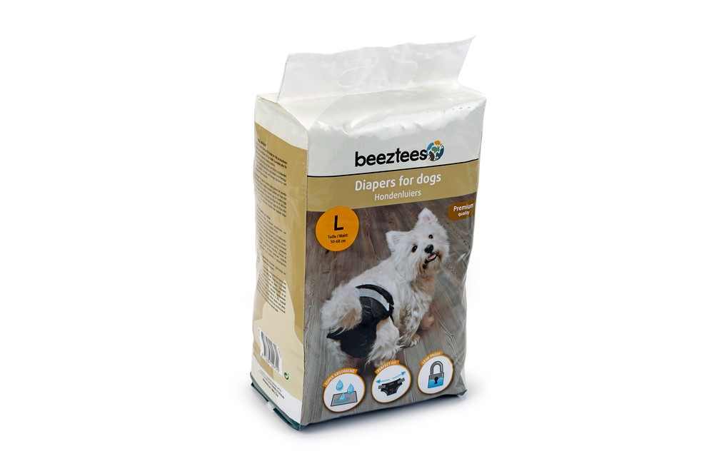 Beeztees Köpek Alt Bezi, Mükemmel Uyum, Kullan-At, Siyah, 10 Adet, L