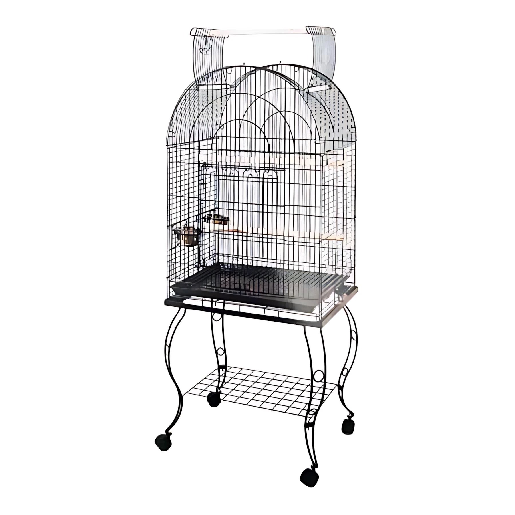 Eurogold Sehpalı Papağan Kafesi Dövme Demir 63x44x137 Cm