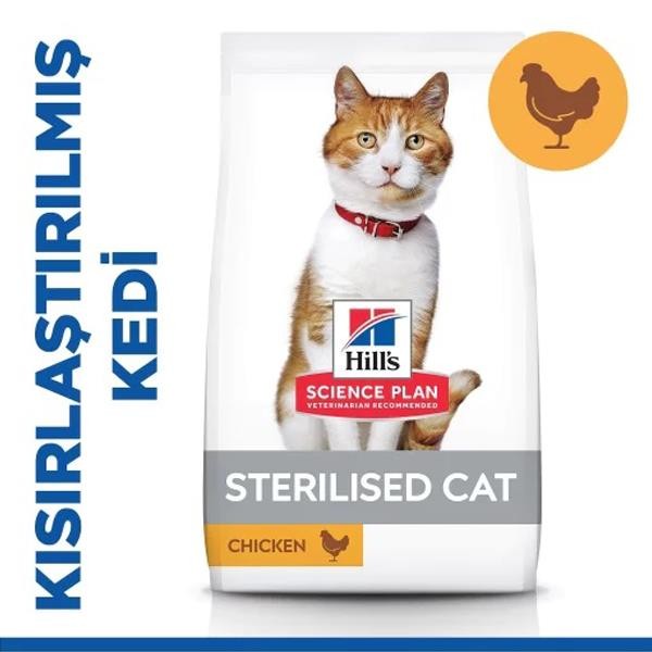 Hills Sterilised Tavuklu Kısırlaştırılmış Kedi Maması 3Kg