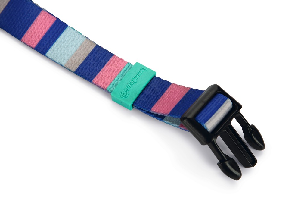Beeztees Köpek Boyun Tasması, Renkli Kalın Çizgiler, 48-70cm, 25mm