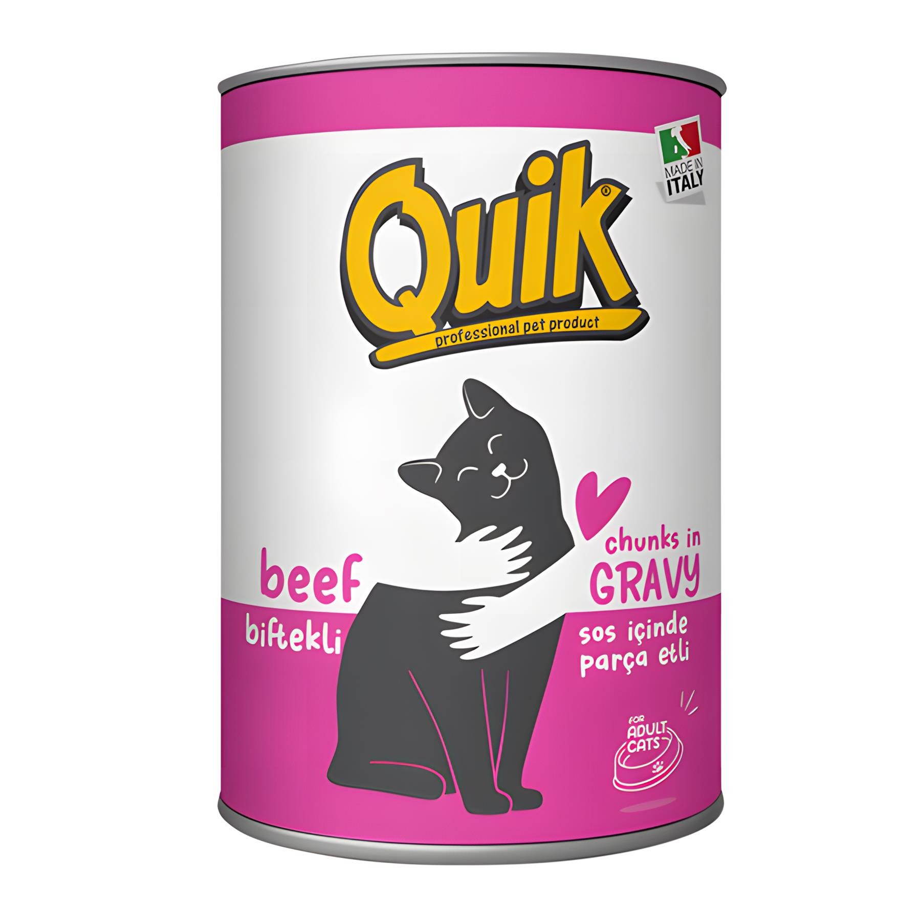 Quik Biftekli Yetişkin Konserve Kedi Maması 415gr