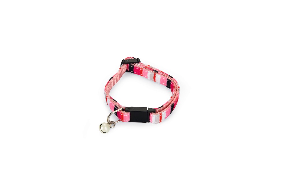 Beeztees Yavru Kedi Boyun Tasması, Zilli, Pembe, 16-32cm