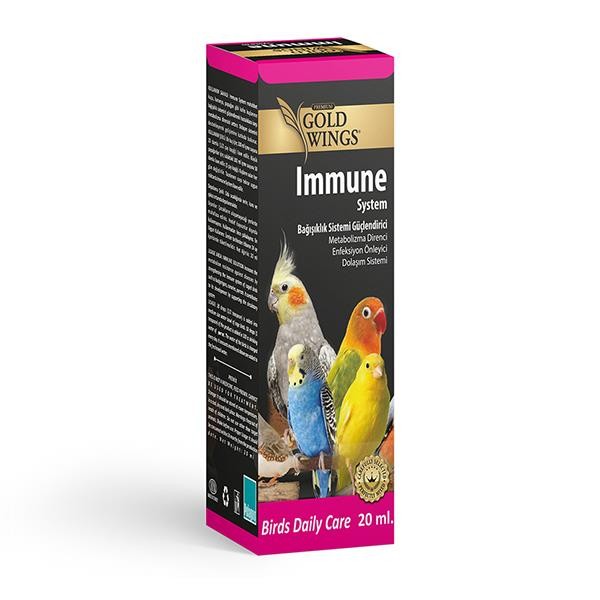 Gold Wings Premium Immune Kuşlar İçin Bağışıklık Sistemi Güçlendirici 20ml