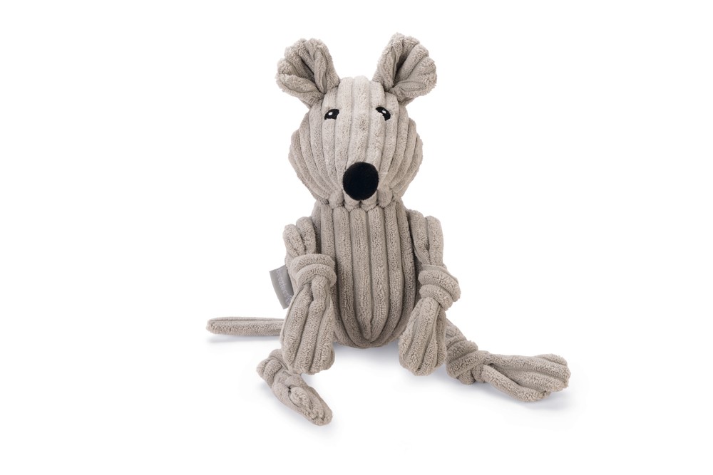 Beeztees Köpek Oyuncağı, Fare, Kadife, Gri, 30x11x11,5cm