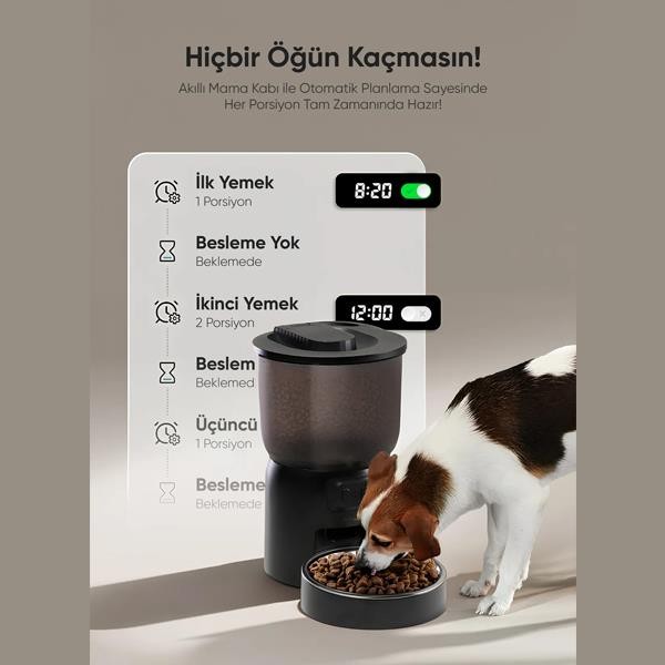 Şımart Akıllı Kedi Köpek Mama Kabı 3Lt